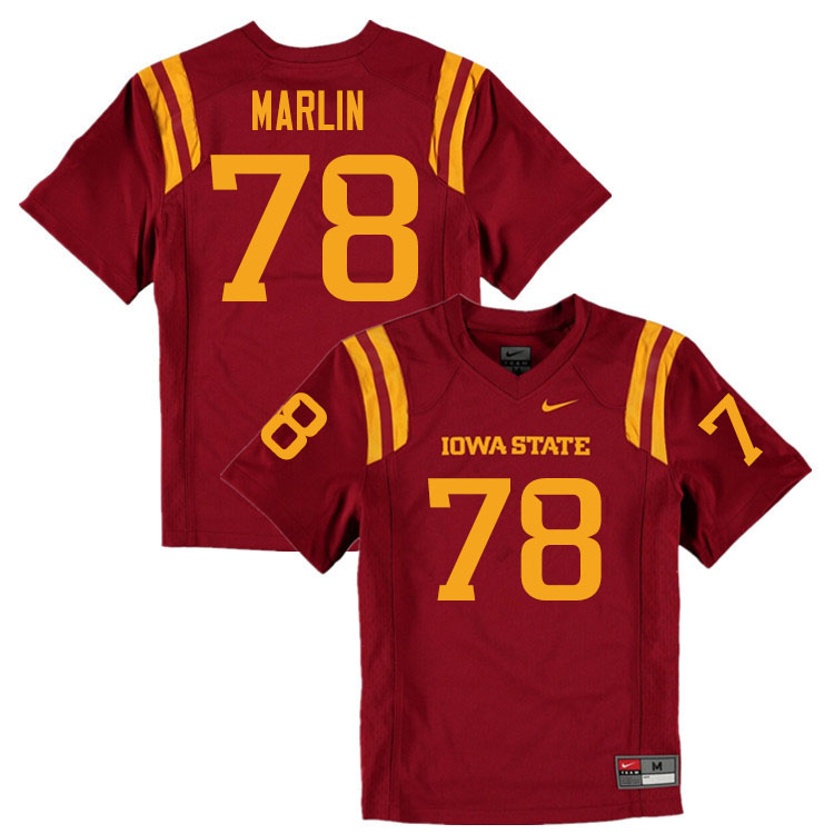 Men #78 Jeremiah Marlin Iowa State Cyclones College Football Jerseys Sale-Cardinal